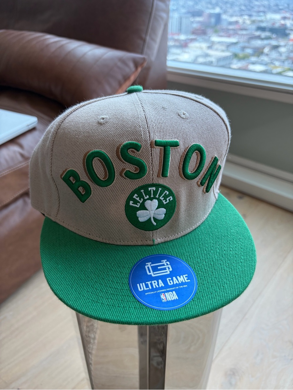 Boston Celtics Green and Tan Snapback Cap